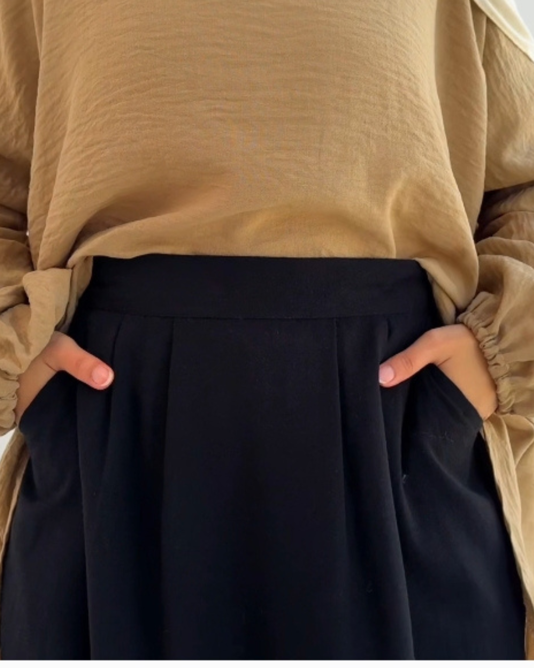 Black Iinen Skirt
