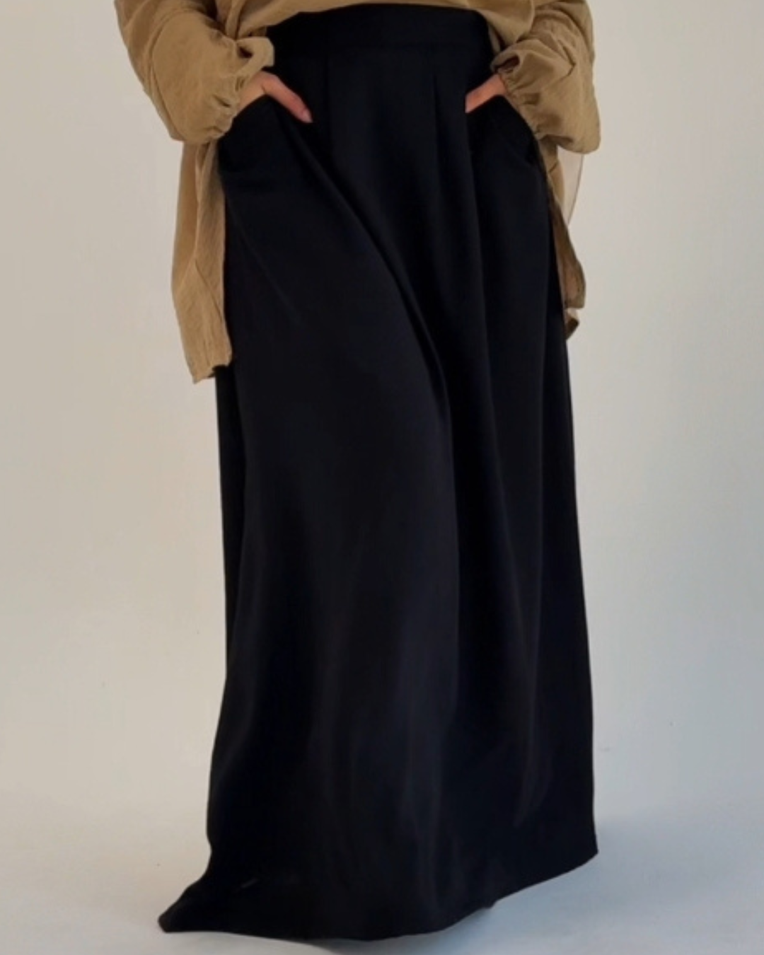 Black Iinen Skirt