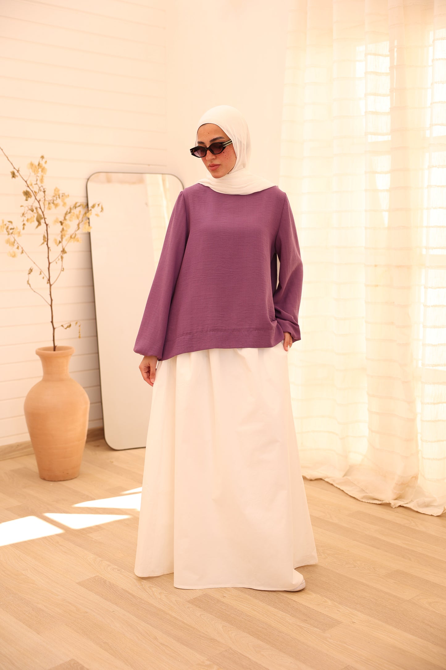 ChocoBon in Plum Blouse
