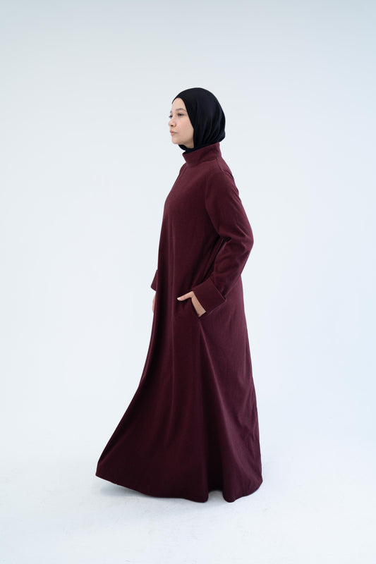 Eclair Dress /Burgundy