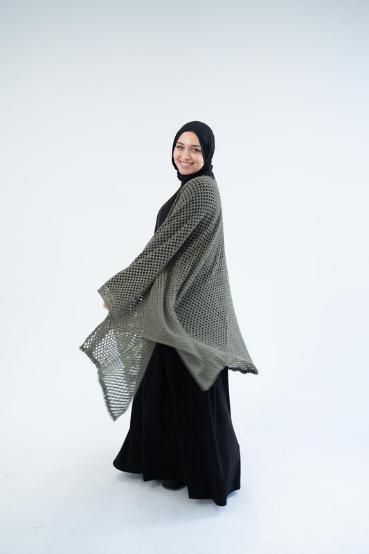 Crochet Cardigan/Olive