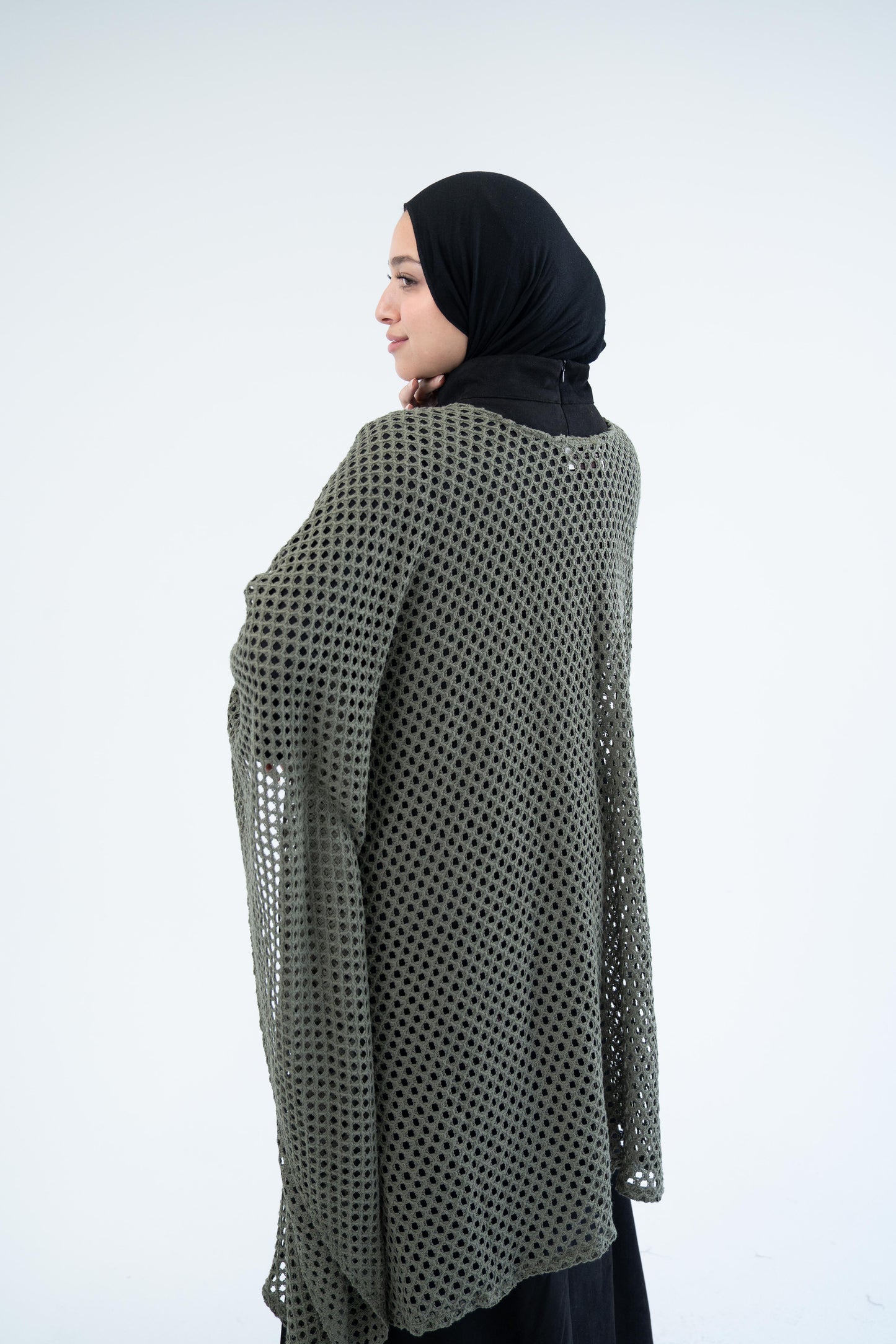 Crochet Cardigan/Olive