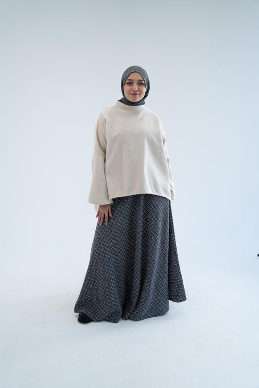 Winter Wool Skirt / Gray