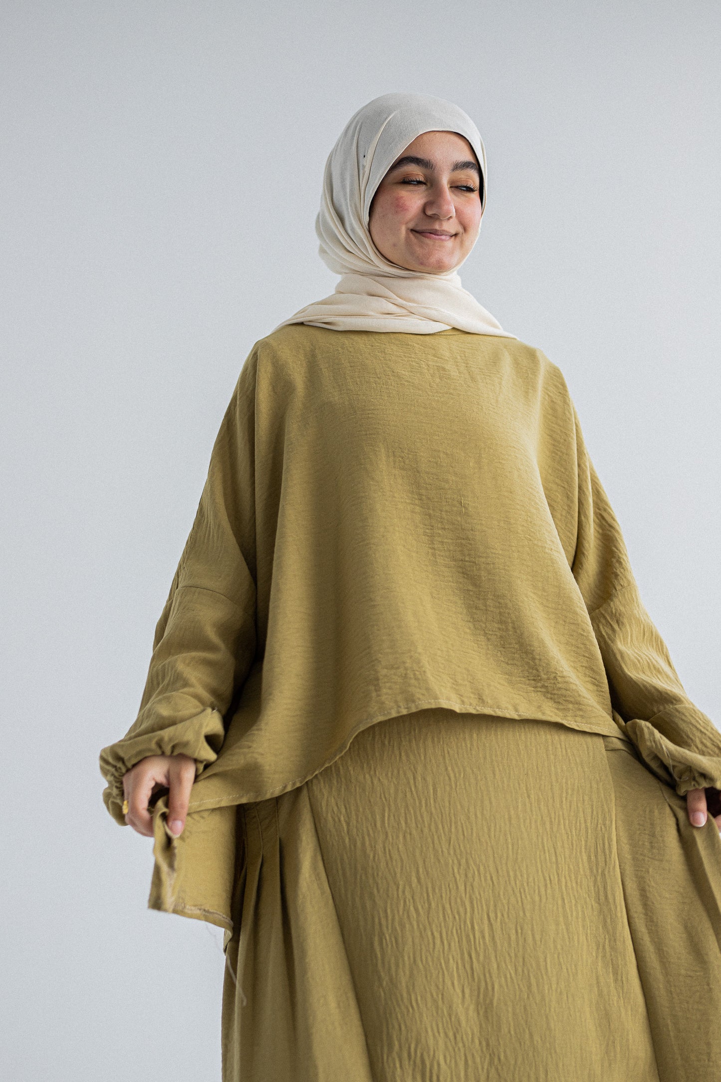 Truffles Oversize Top / Light Olive