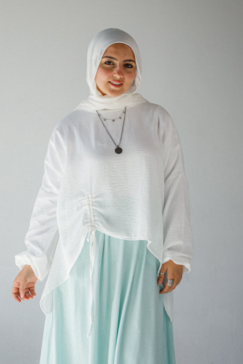 Ribbon Linen Blouse