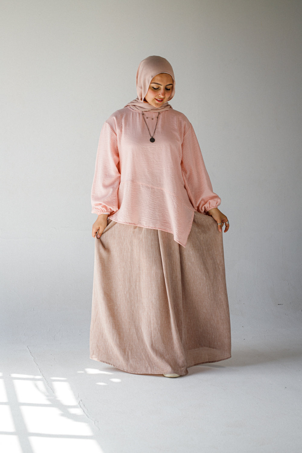 Pleated Linen Skirt