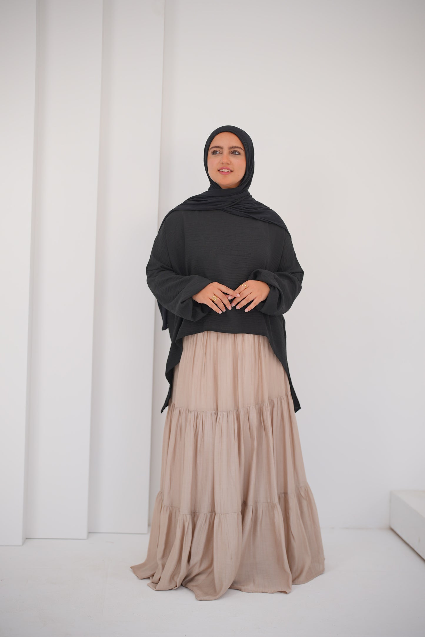 Galaxy Lined Skirt / Sandy Beige