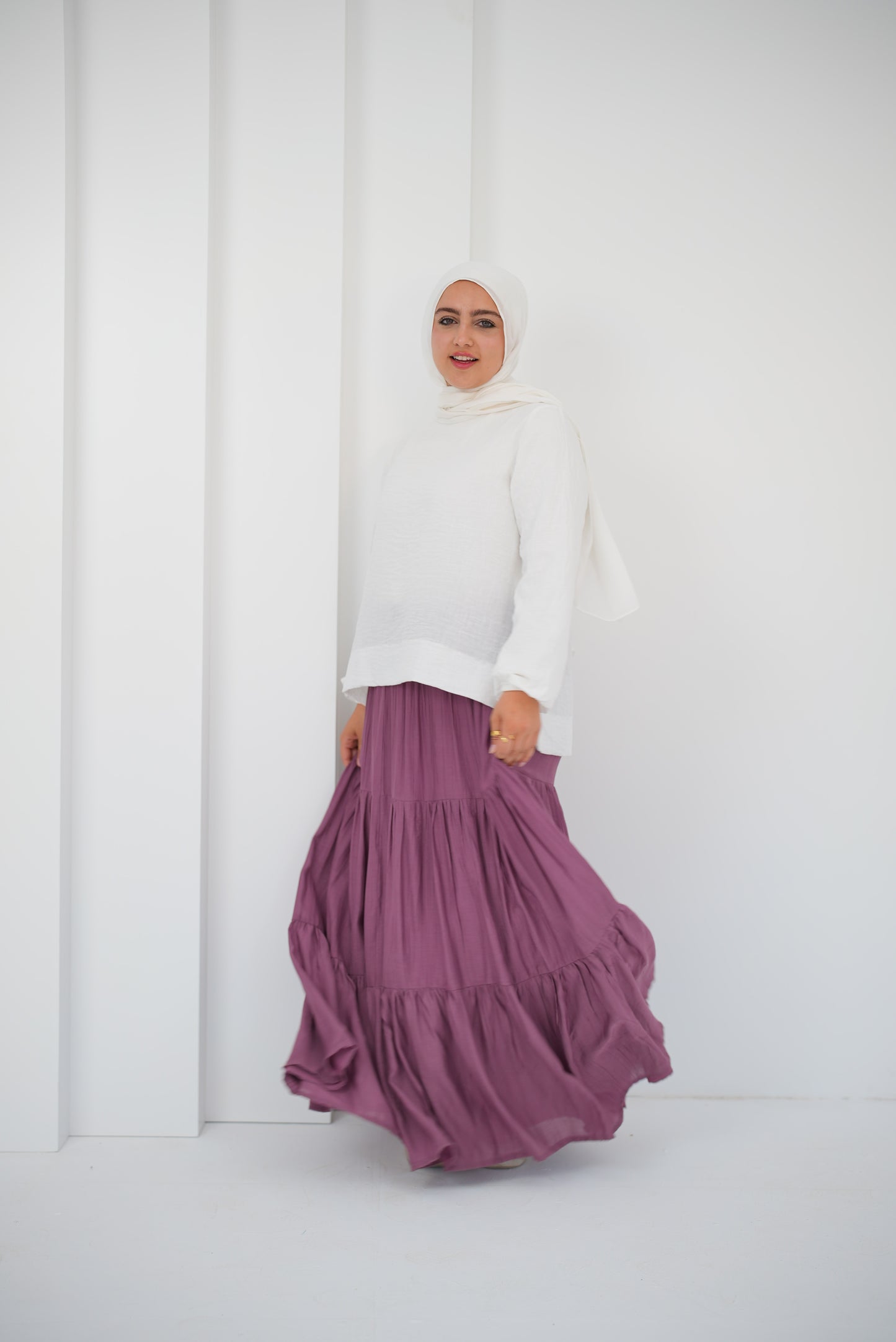 Galaxy lined Skirt / Plum