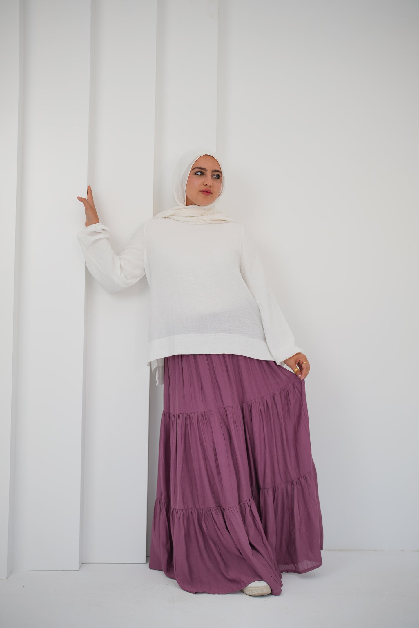 Galaxy lined Skirt / Plum
