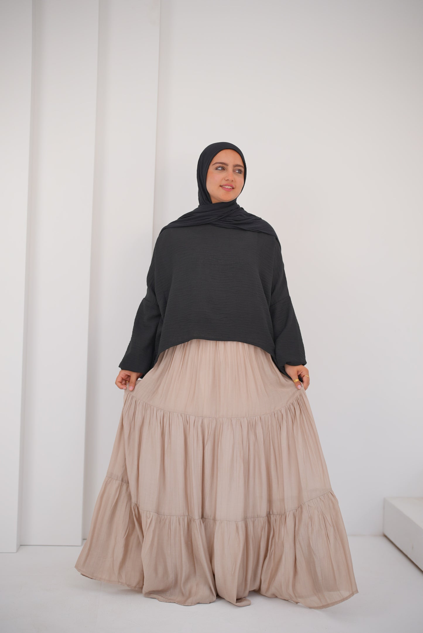 Galaxy Lined Skirt / Sandy Beige