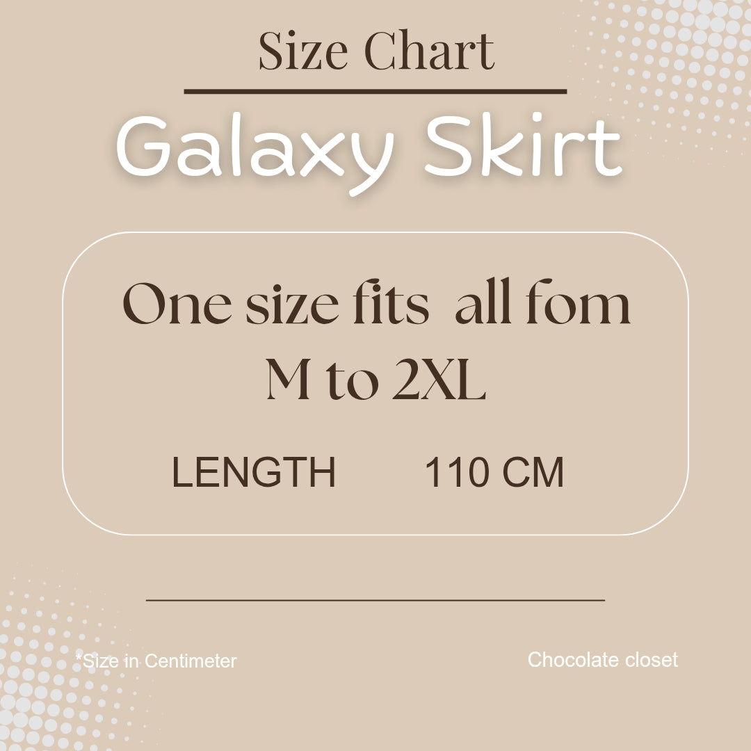 Galaxy lined Skirt / Black