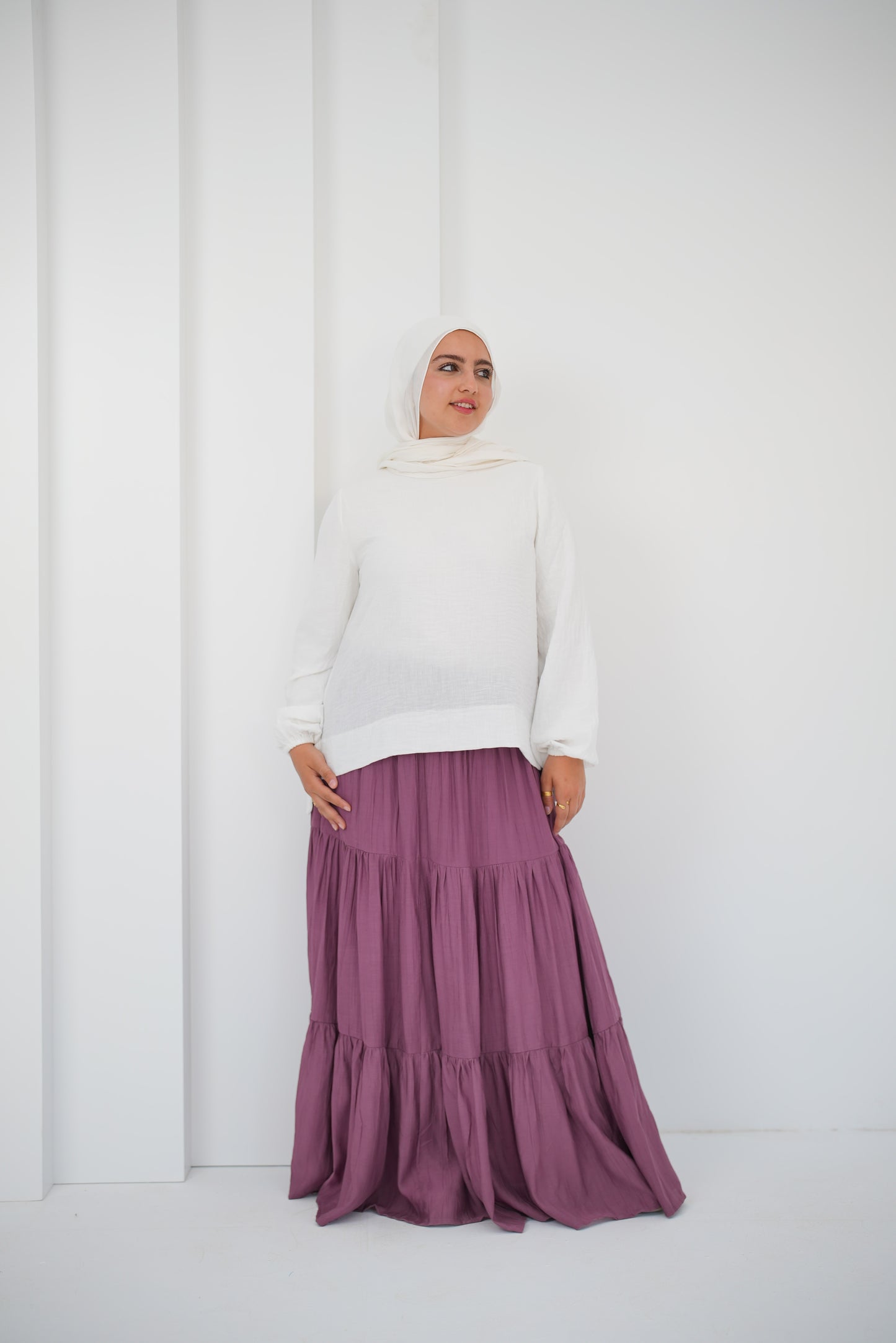 Galaxy lined Skirt / Plum