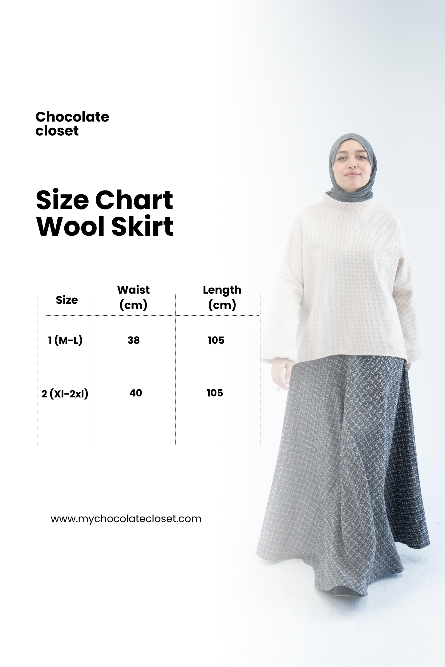 Winter Wool Skirt / Gray