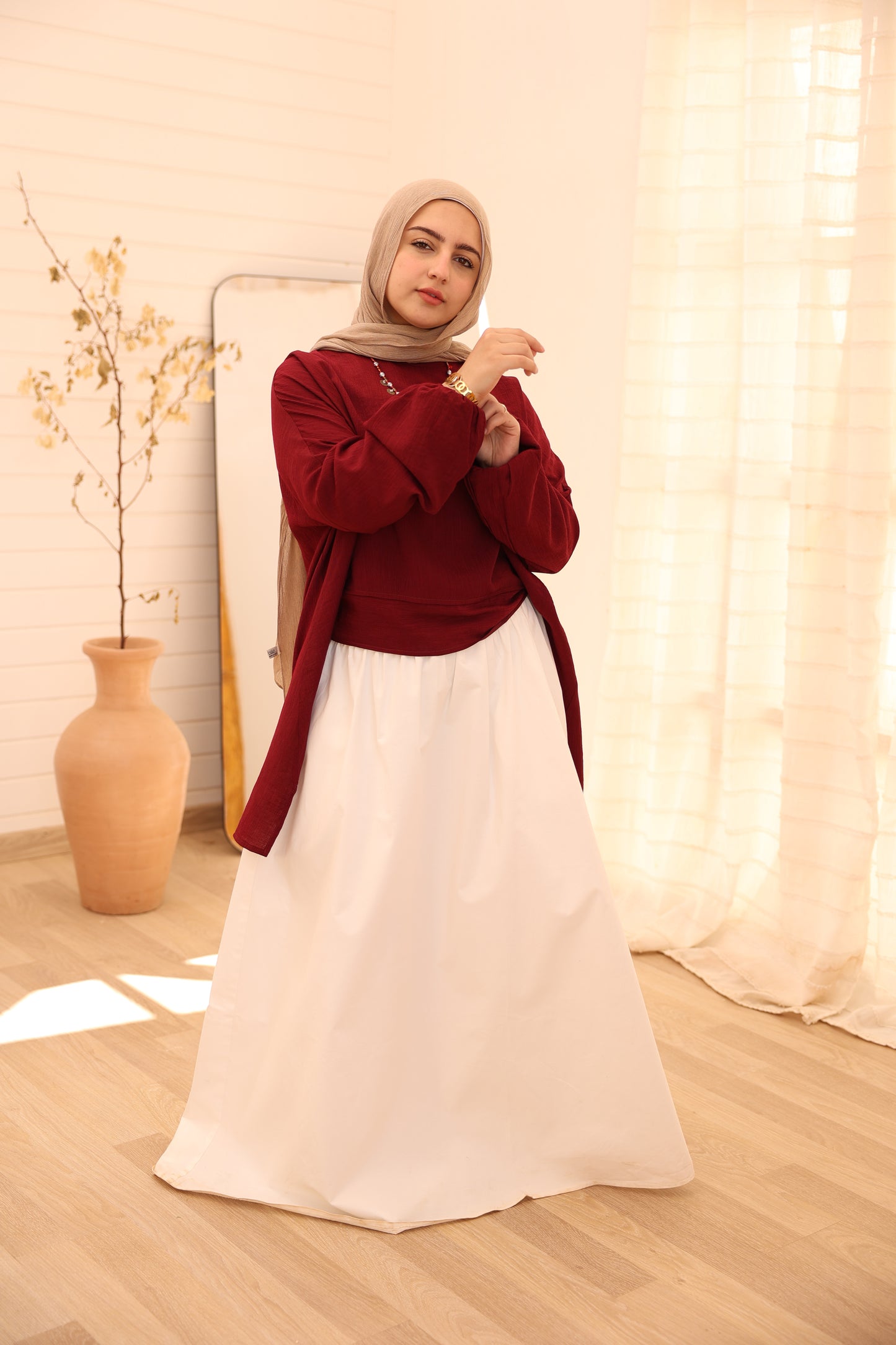 Twix Blouse / Burgundy