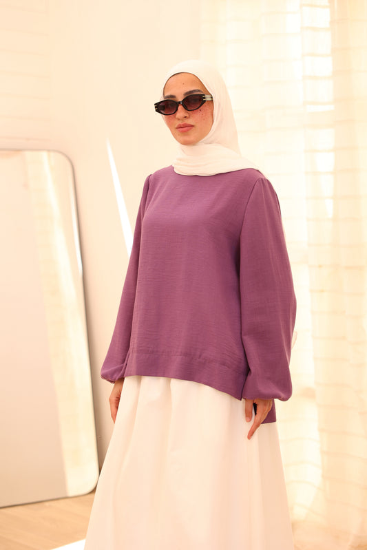 ChocoBon in Plum Blouse