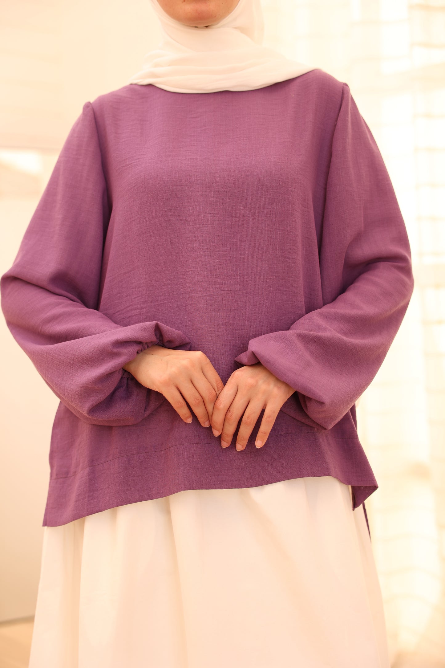 ChocoBon in Plum Blouse