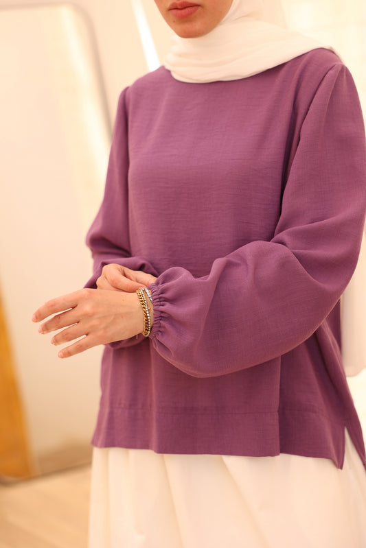 ChocoBon in Plum Blouse