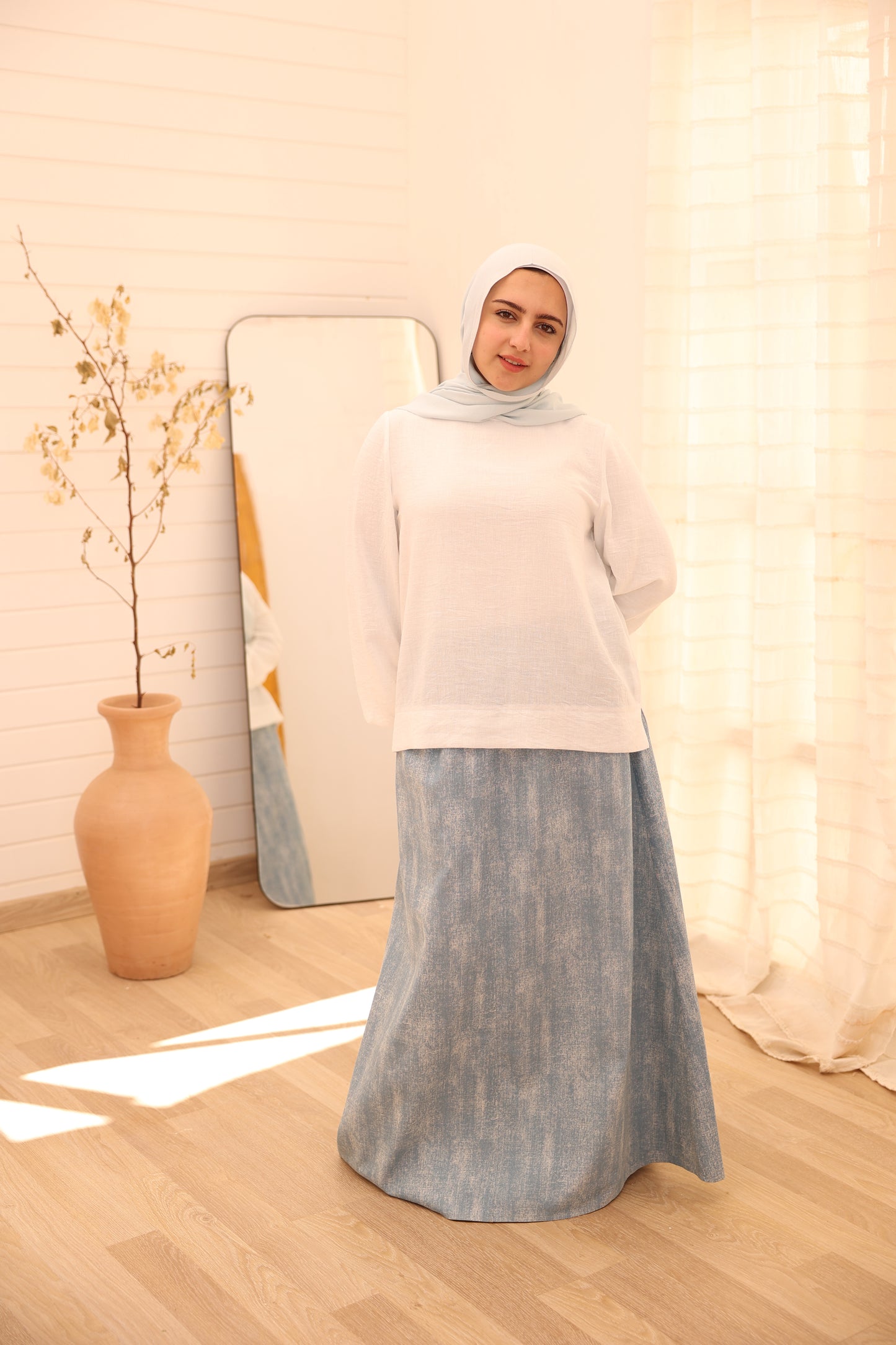 Slushy Denim Skirt