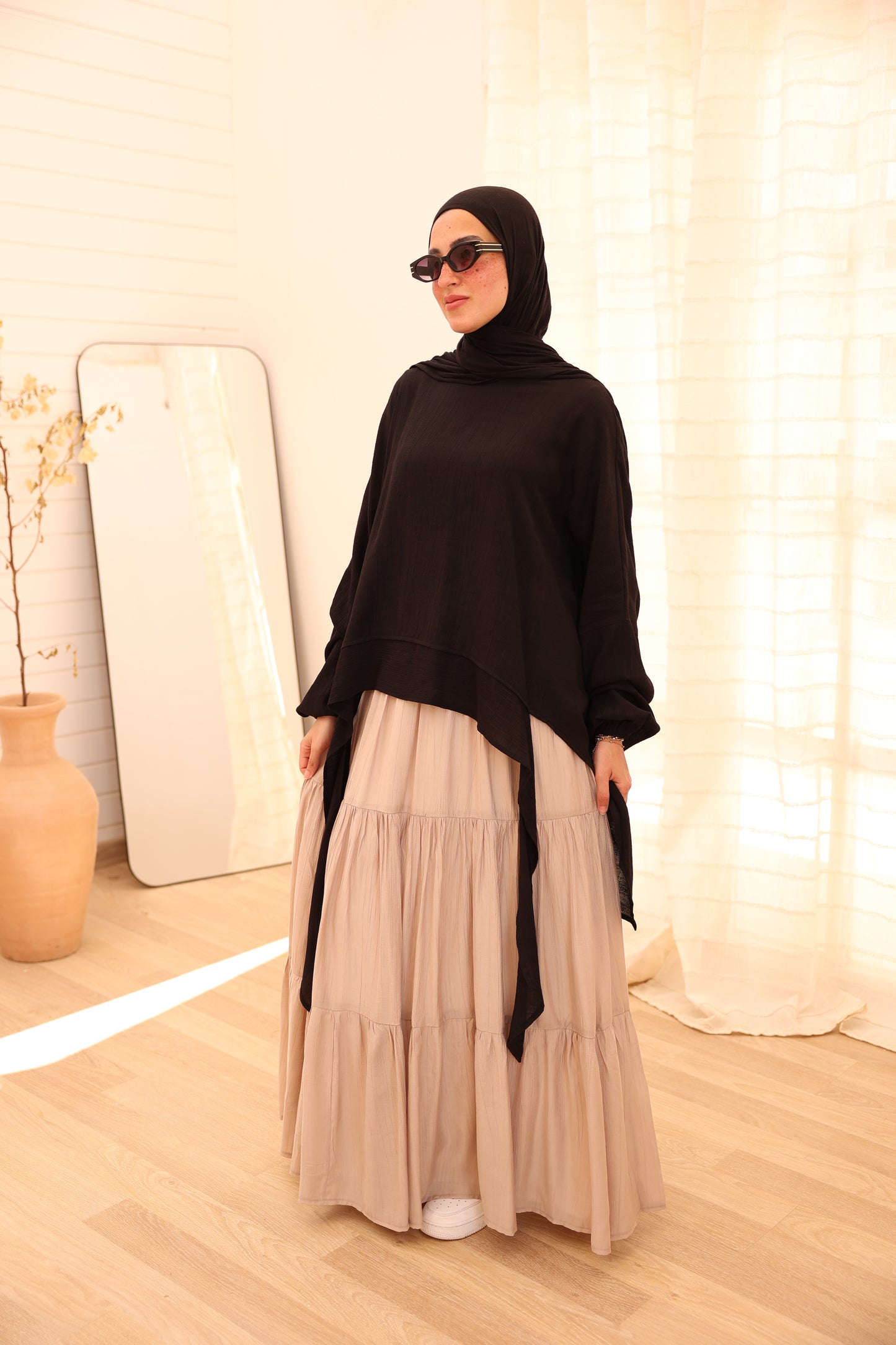 Galaxy Lined Skirt / Sandy Beige