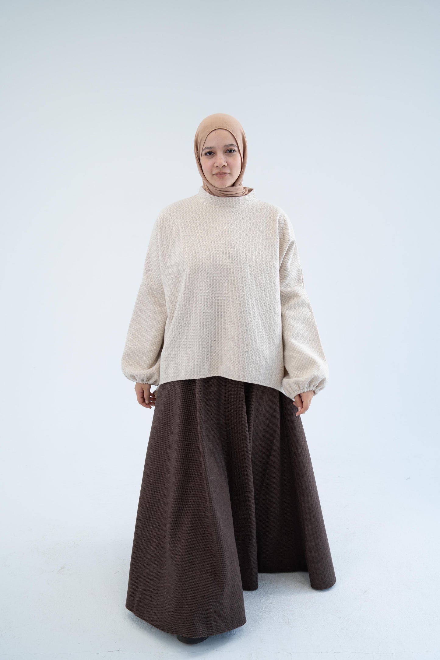 Winter Wool Skirt / Brown