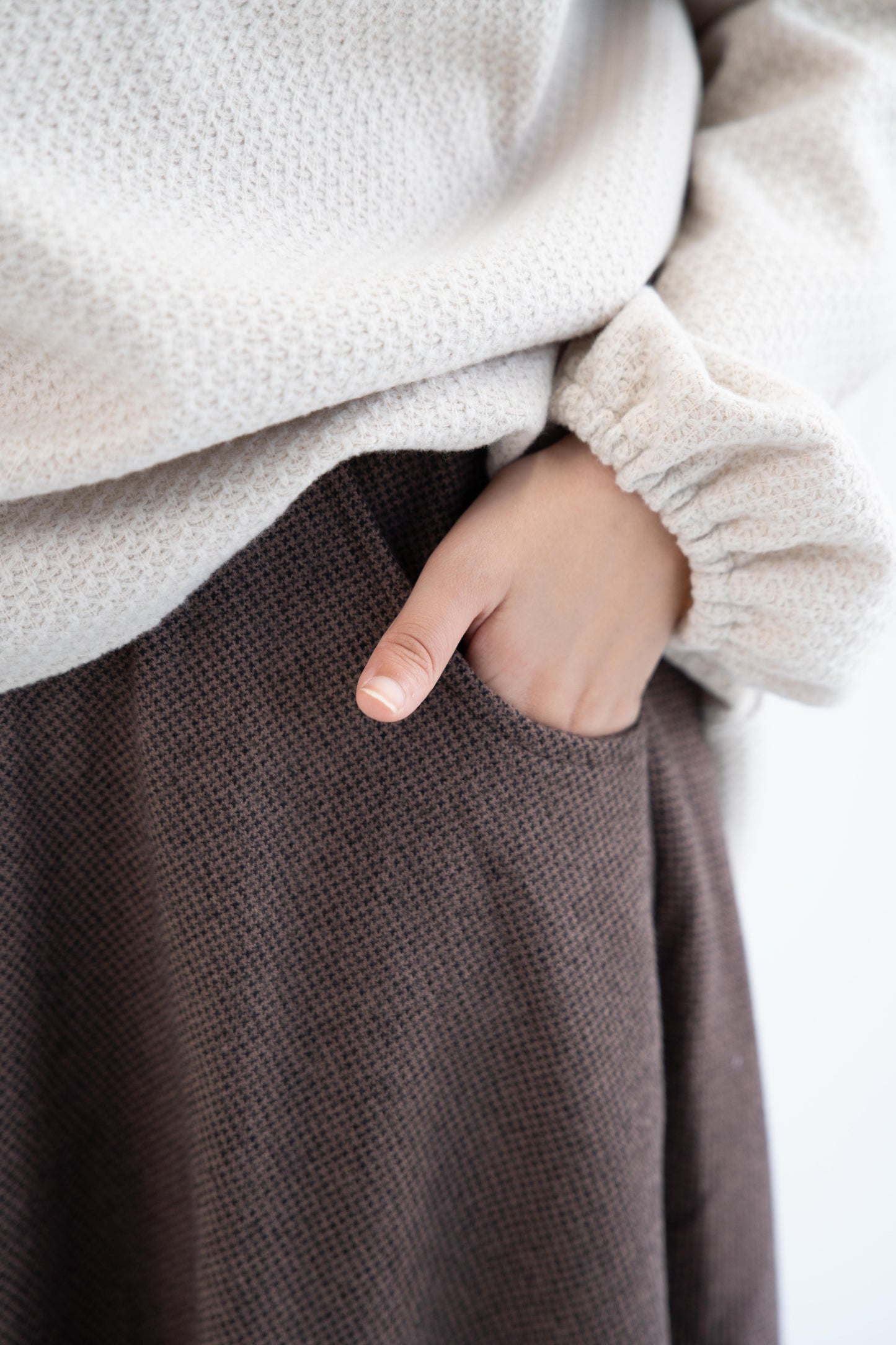 Winter Wool Skirt / Brown