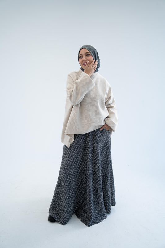Winter Wool Skirt / Gray