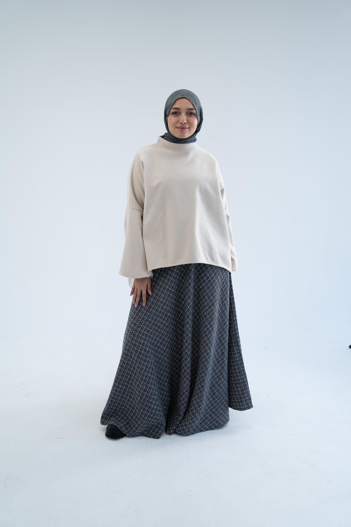 Winter Wool Skirt / Gray