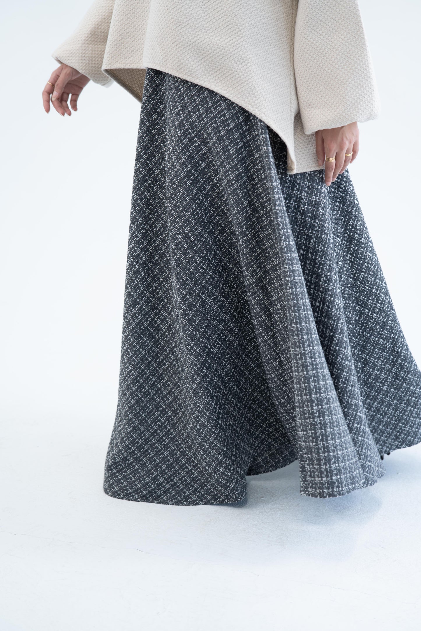 Winter Wool Skirt / Gray