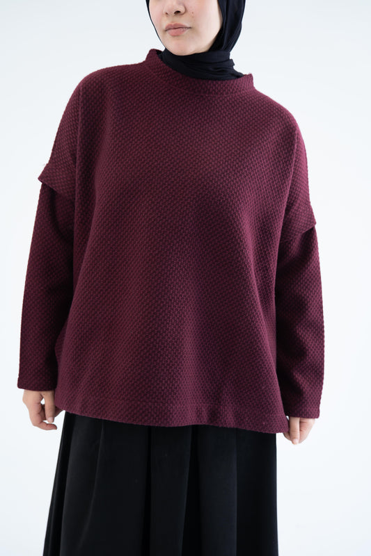 Hush Poncho/ Burgundy