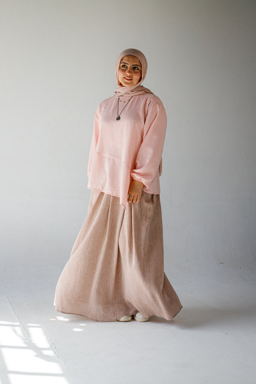 Pleated Linen Skirt