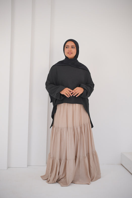 Galaxy Lined Skirt / Sandy Beige
