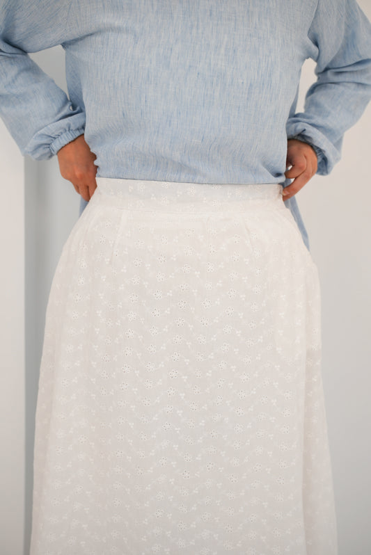 Embroidered Blossom Skirt
