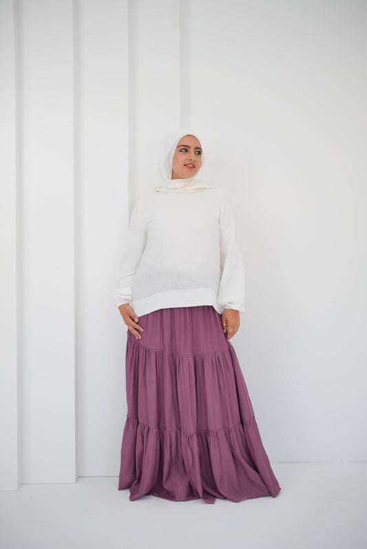 Galaxy lined Skirt / Plum