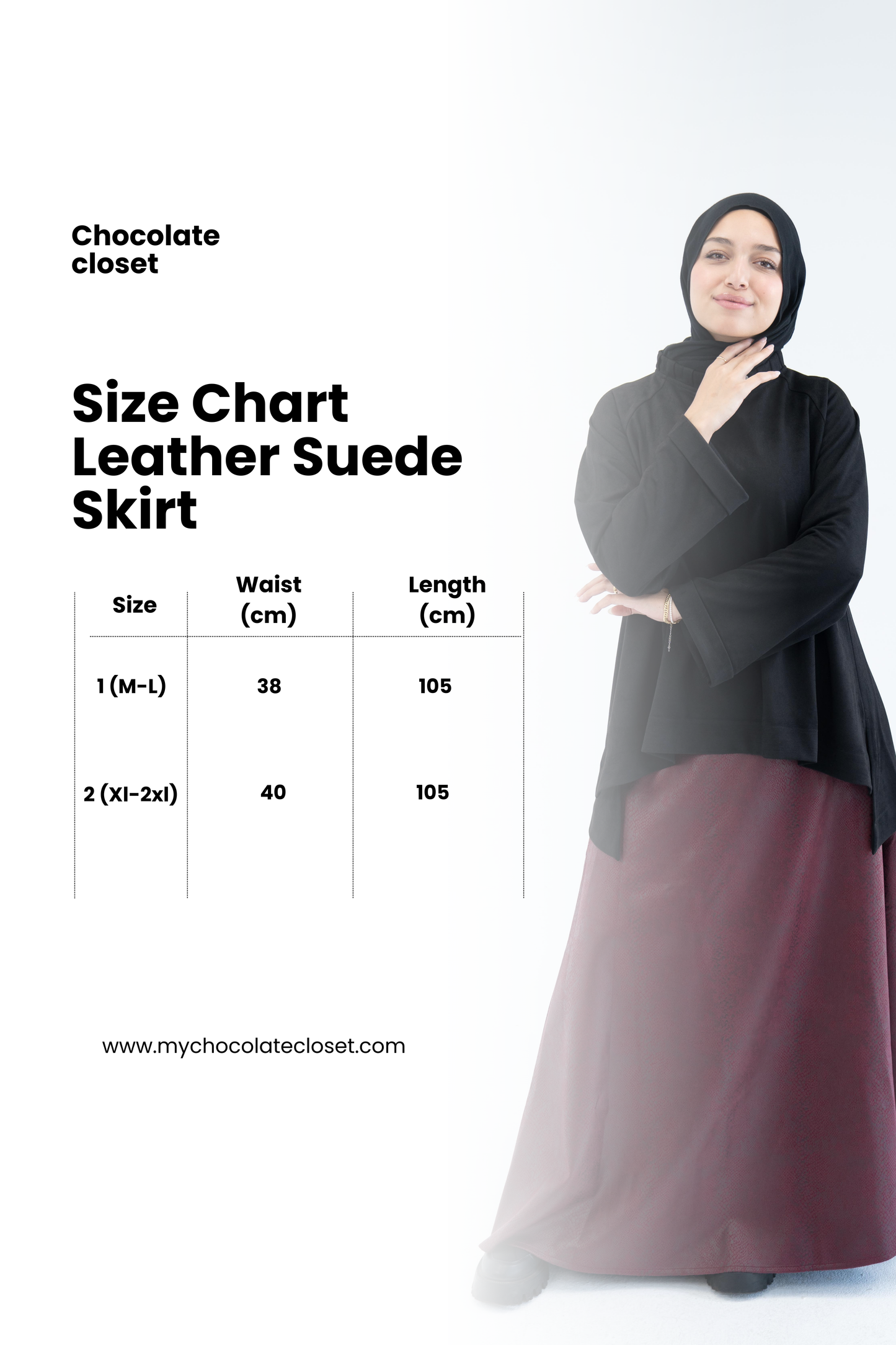 Suede Leather Skirt / Burgundy